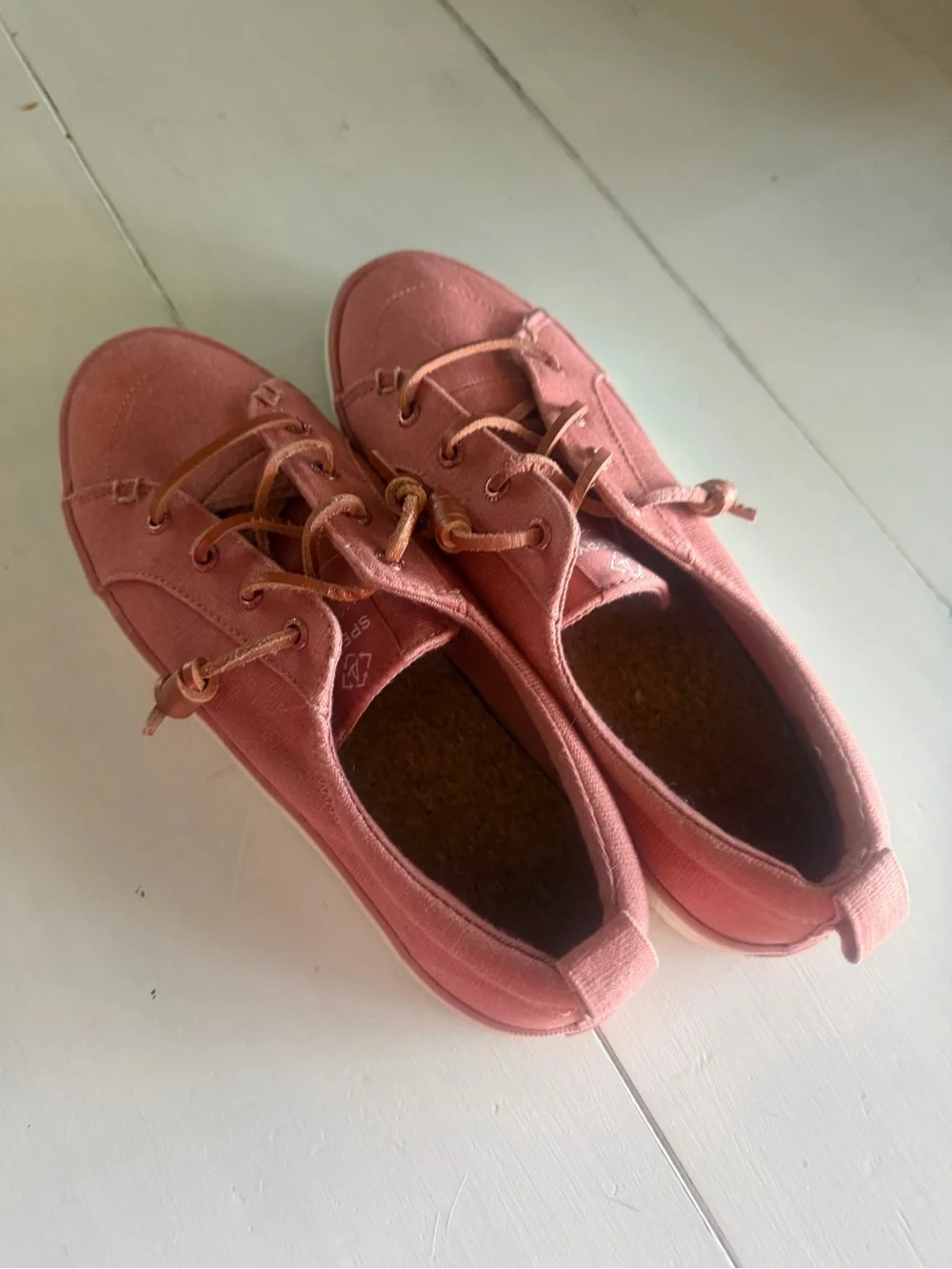 Sperry Women’s Pink Sea Cycled Crest Sneakers Size 8 Preppy Boho Nautical Boat